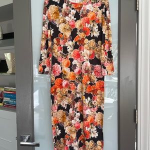 GIVENCHY FLORAL BUTTERFLY PRINT JERESY BODYCON FITTED DRESS SZ 42